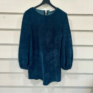 AMERICAN THREADS Sweater Dress Teal Soft Ribbed Small